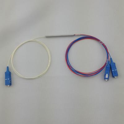 China FBT 1x2 Fiber Optic Splitter SC Connector / Fiber Optic Coupler With Mini Tube for sale