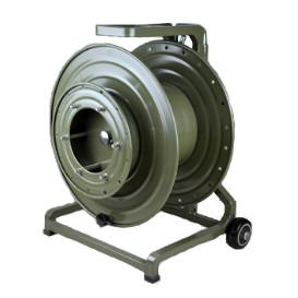 China Fiber Optic Ethernet Cable Reel Portable Army Green Color With Metal Material for sale