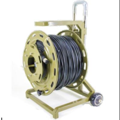 China Portable Tactical Fiber Optic Cable Reel With Hole LSZH PVC TPU PE Armored Cable for sale