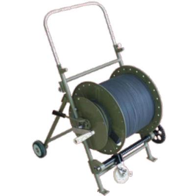 China Metal Fiber Optic Cable Reel With Moved / Pushed / Pulled Wheels for sale