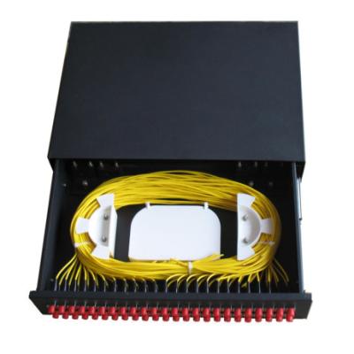 China Network Fiber Optic Terminal Box Fiber Optic Patch Panel 48 Port for LAN / WAN for sale