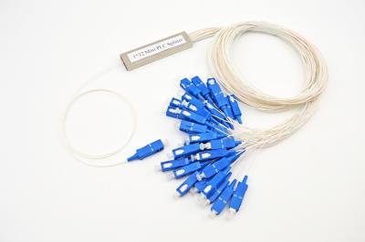 China PLC 1*32 Fiber Optic Cable Splitter / Cord Splitter SC UPC Connector SC Coupler for sale