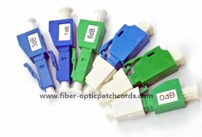 China LC/APC Fiber Optic Attenuator Plastic Housing For Testing Equipment Female To Male LC Attenuatr for sale