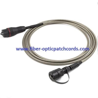 China Gepanzertes Faser-Optikverbindungskabel/Fullaxs LC ODVA-Duplex-Faser-zum Optikflecken-Kabel zu verkaufen