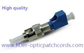 China Metal Fiber Optic Audio Cable Adapter / St To Lc Fiber Adapter Blue Color for sale