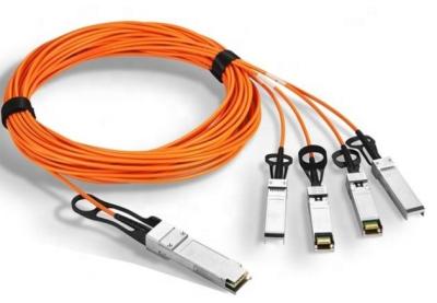 China Network QSFP28 4SFP28 AOC 100G 850nm Active Optical Cable for sale