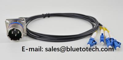 China Cordón de remiendo táctico de la fibra óptica de IP68 FTTA J599 militar al cable impermeable del remiendo de la fibra 4core del LC en venta