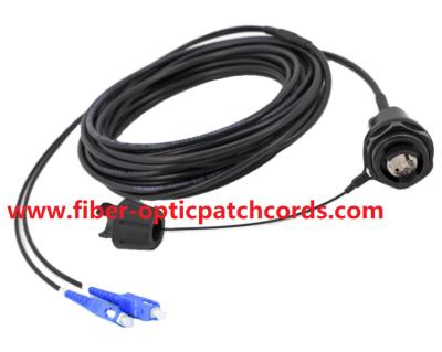 China Collimating Lens Military Waterproof Optical Fiber Cable Expanded Beam Connector To SC for sale