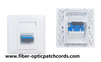 China FTTH wall mount box fiber faceplate for SC duplex adapter for sale