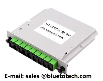 China 1x8 modo del divisor de la fibra óptica del PLC de la caja del casete LGX solo en venta