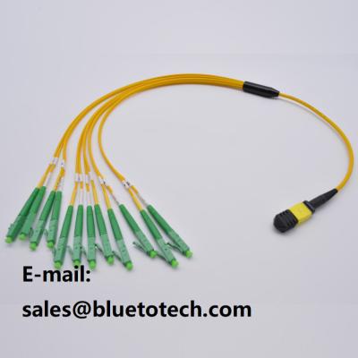 China Yellow Color MPO MTP 24 Core Fiber Optic Patch Cables UPC Polish for sale