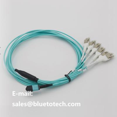 China Data Center MPO MTP Fiber Optic Patch Cord Low Insertion 24 Cores MPO MTP Fiber Cable for sale