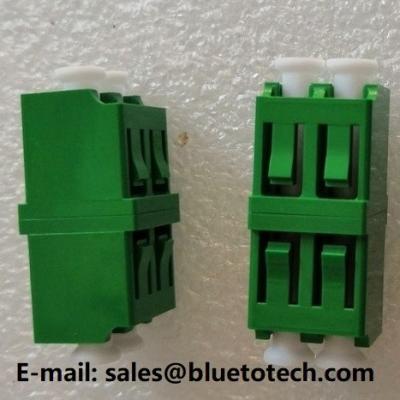 China Duplex Flangeless Fiber Optic Adapters Green FTTH Optical LC APC Adapter for sale
