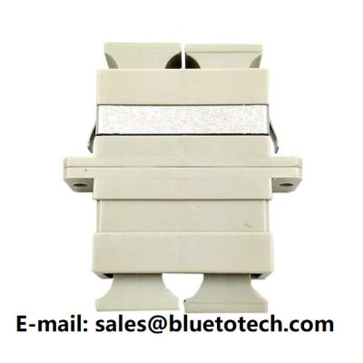China CATV System PBT Multi Mode Sc Duplex Adapter With Flange Beige Color for sale