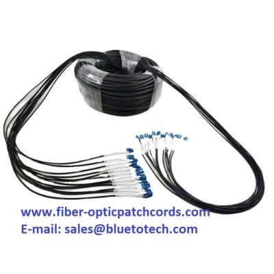 China Flexbile Fiber Optic Patch Cord LC Uniboot Armoured Optical Fiber Cable 12 Core for sale