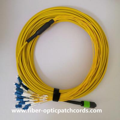 China LC Short Boot Single Mode Fiber Jumper Cables MPO MTP LC 24 Core Fiber Optic Cable for sale