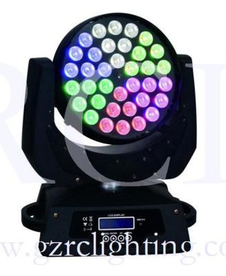 China LED 36*18W RGBWA+UV 6-in-1 led moving head wash for DISCO KTV zoom light for sale