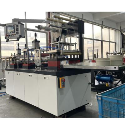 China 3kw Automatic Feeding Paper Cup Cover Making Machine 0.4-0.7mpa Air Pressure for sale