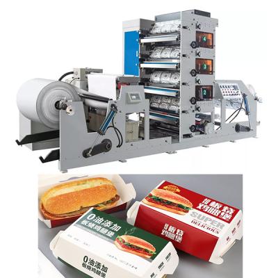 China 850mm 60m/Min Kraft Paper Carton Box Flexo Printing Machine 6 Color Printing Machine for sale