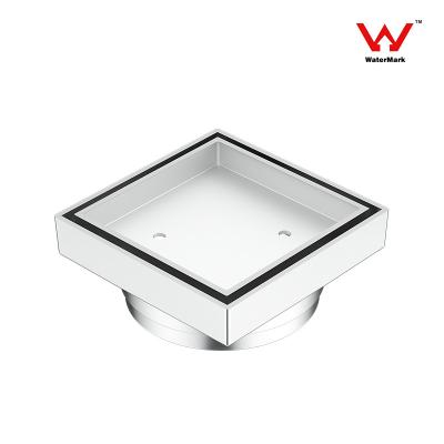 China Brass Forging Pop Up Floor Drain Square Electroplating 115 * 115 * 47mm for sale