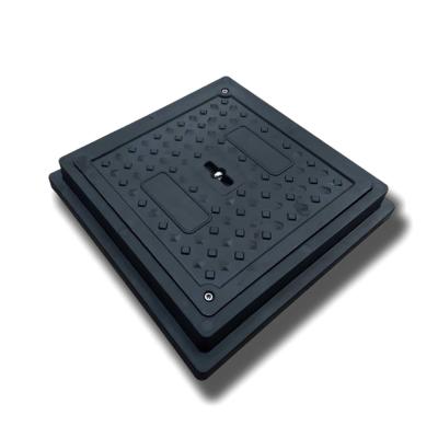 China High Strength 300mm Square Drain Cover , FRP SMC Sewage Manhole Cover for sale