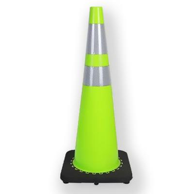 China Green Safety PVC Traffic Cone Marking Road Hazardous Areas Enhanced Visibility for sale
