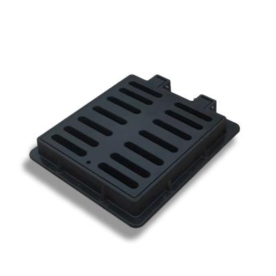 China FRP Square Hinged Manhole Cover Sewer Grate Grille Frame SMC 560 X 630mm for sale