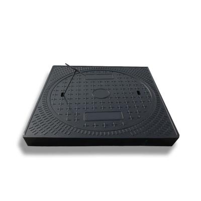 China ELITE FRP Round Cover With Square Frame SMC Material, 700mm Cover Size for sale
