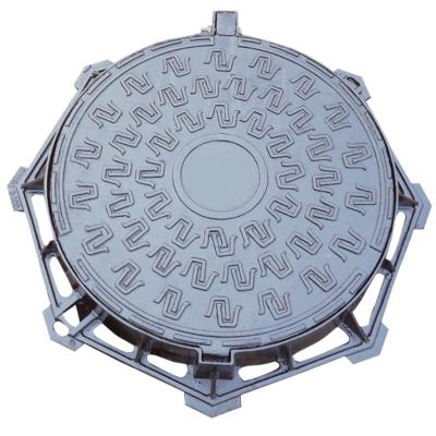 China Drain Water Ductile Iron Manhole Cover Casting Round D400 850mm for sale