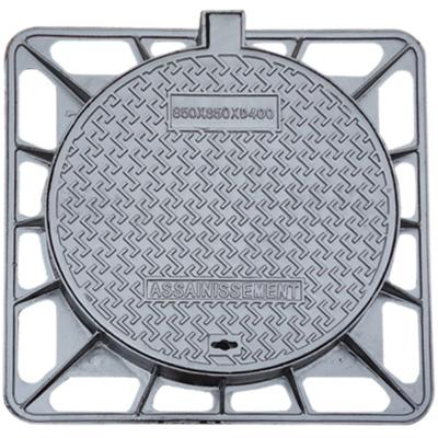 China Weather Resistant Inspection Chamber Cover , EN124 D400 Manhole Cover With Lock for sale