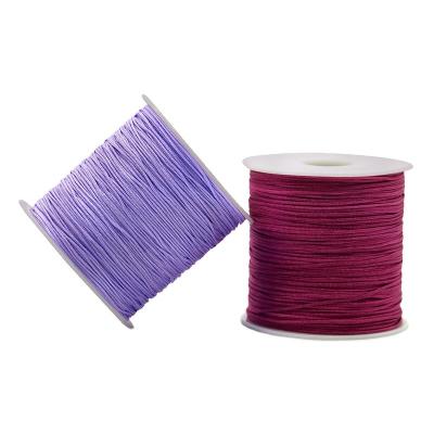 China 2 Ply Singal Color or Rainbow Color Nylon Cord Thread for Chinese Knotting Macrame Cord for sale