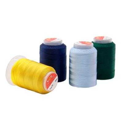 China 100% Polyester Chemical Resistance Sewing Thread for Leather 30g Strength Polyester for sale