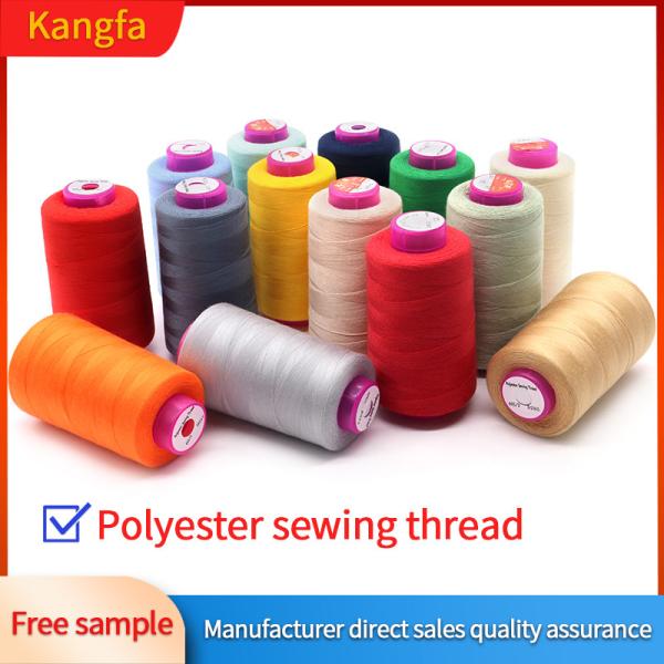 Quality 100% Polyester Sewing Thread 40/2 5000yds Dyed Spun for Machine Sewing Item for sale
