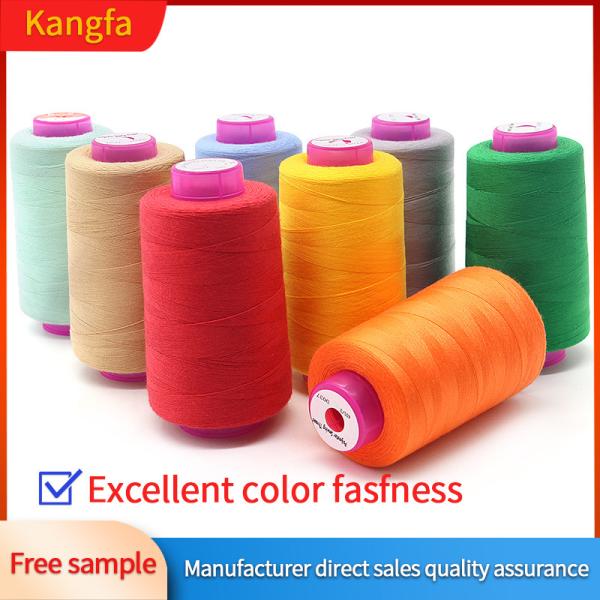 Quality 100% Polyester Sewing Thread 40/2 5000yds Dyed Spun for Machine Sewing Item for sale