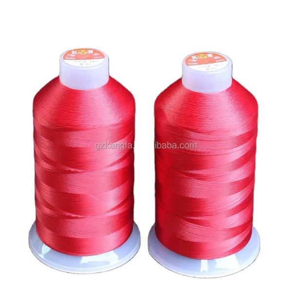 Quality Plastic cone 100% continuous filament polyester thread TEX70 for crochet Free Sample for sale