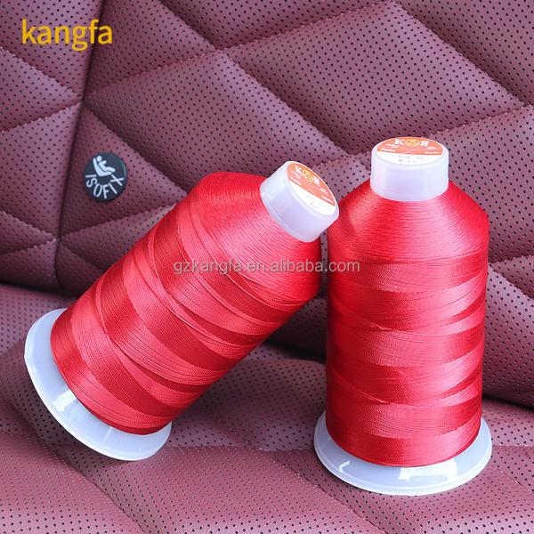 Quality Plastic cone 100% continuous filament polyester thread TEX70 for crochet Free for sale