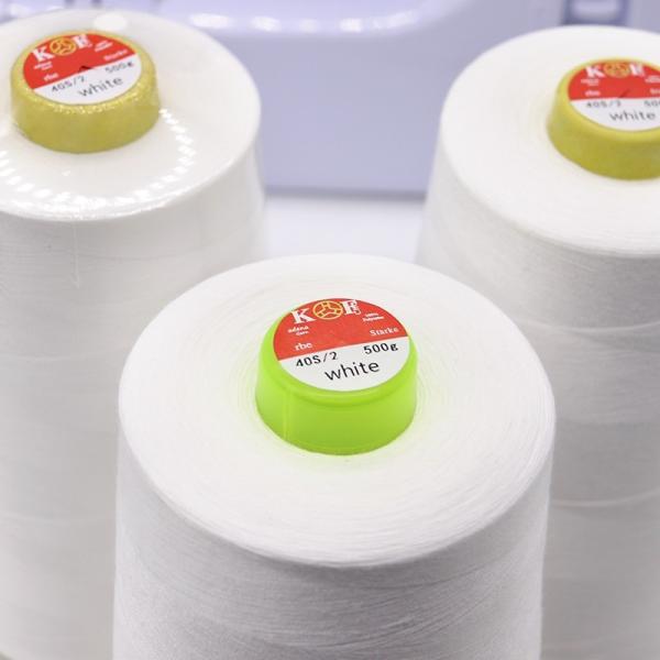 Quality White 40/2 Polyester Sewing Thread Ideal for Quilting Machine and Bedding Fabric for sale