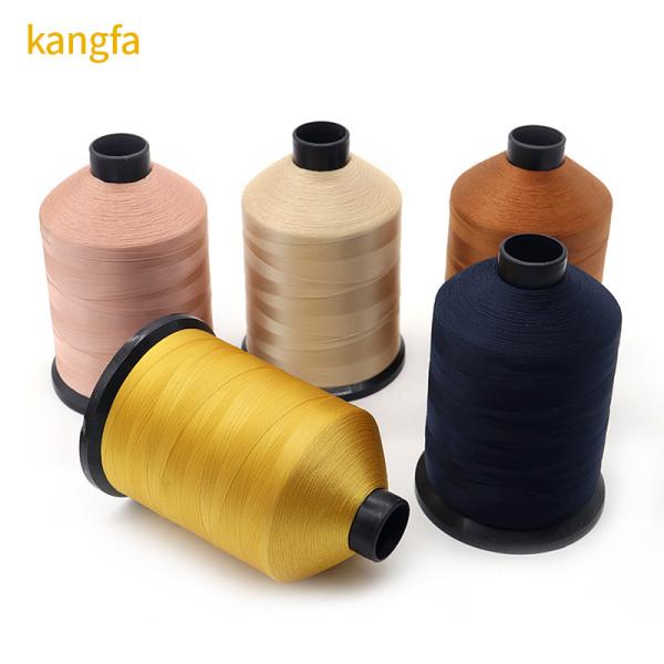 Quality Custom Color 420d/3 Nylon 6.6 Bonded Sewing Thread with High Temperature for sale