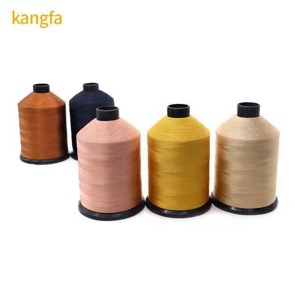 Quality Custom Color 420d/3 Nylon 6.6 Bonded Sewing Thread with High Temperature for sale