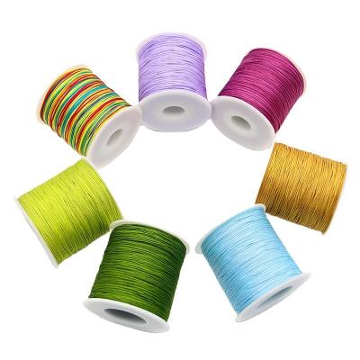 Китай Тайваньская нефритовая нить плетеные ювелирные изделия нейлоновая веревка для самодельного изготовления Китайский узел 0,8 мм 1,0 мм 1,5 мм продается