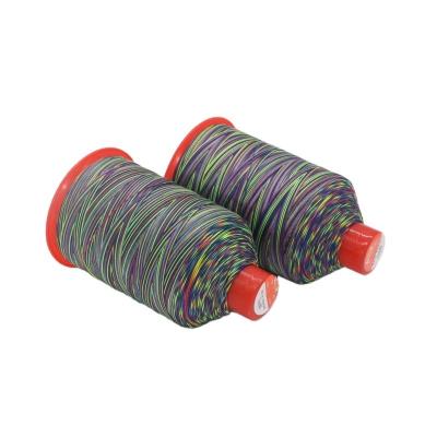 China Tex 70 Multi Color Rainbow 69 Nylon 66 FDY Bonded Thread with Pattern Dyed and 250g Weight for sale