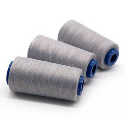 China 40/2 100% Spun Polyester Cotton Sewing Thread for Touch Screen Silver Conductive Yarn for sale