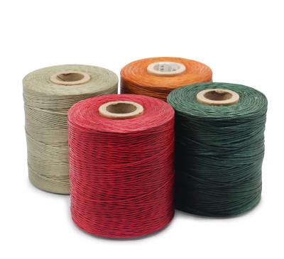 China Flat Waxed Thread for Leather Handicraft Tool 100% Linen Sewing Line 210D Yarn Count for sale