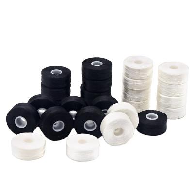 China 75d/2 Dyed Polyester Embroidery Thread Pre Wound Plastic Side Bobbins for Embroidery for sale