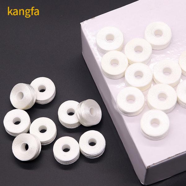 Quality 75d/2 Dyed Polyester Embroidery Thread Pre Wound Plastic Side Bobbins for for sale