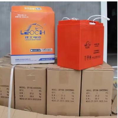 China LEOCLead Acid Battery 4-EVF-1808V180Ah for Sightseeing Vehicle Deep Cycle Sealed AGM for sale