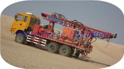 China Truck mounted drilling rig in desert for sale