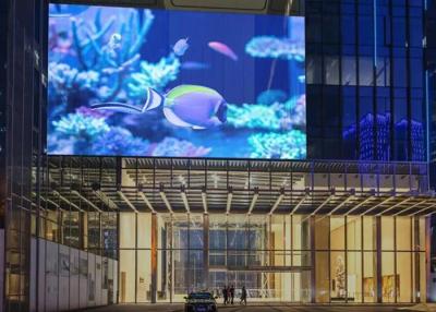 China High Brightness Indoor Outdoor SMD P2.84 P20 Full Color Video Wall Glass LED Mesh for sale