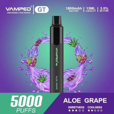 中国 Vamped GT Aloe Grape Disposable Vape Pen 3.5% Nicotine Strength Customizable 販売のため