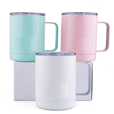 China 10oz Stainless Steel Coffee Cups With Lids , Coffee Insulated Mug OEM Welcomed for sale